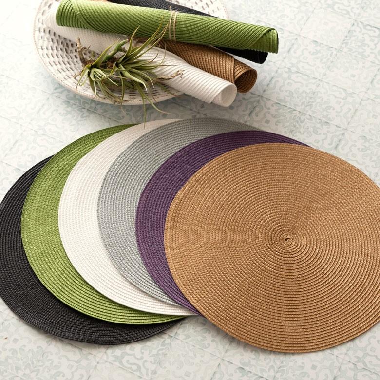 ランチョンマット ラウンド 正円 テーブルマット 無地 モダン アジアン アジア雑貨 4枚セット 6色展開 キッチン用品 lm-6020 | ELEMENTS（インテリア） | 18