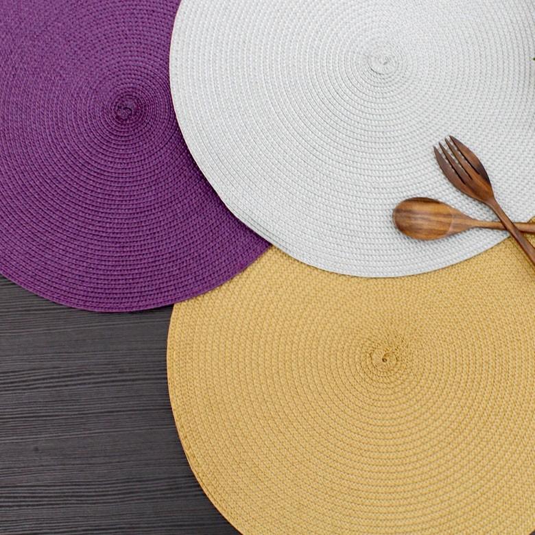 ランチョンマット ラウンド 正円 テーブルマット 無地 モダン アジアン アジア雑貨 4枚セット 6色展開 キッチン用品 lm-6020 | ELEMENTS（インテリア） | 23