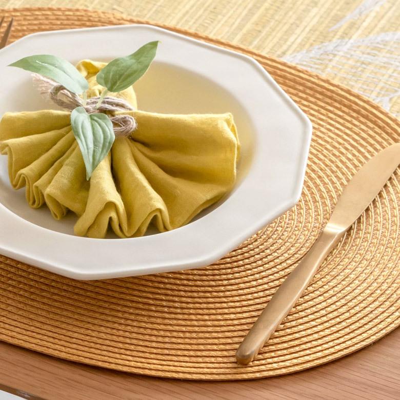 ランチョンマット オーバル 4枚セット プレースマット テーブルウェア 水洗い 和 モダン トロピカル カラフル カラー 全3色 Riche リッシュ lm-67003 | ELEMENTS（インテリア） | 17