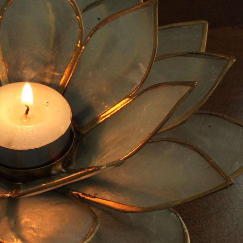 キャンドルホルダー ろうそくたて キャンドルスタンド M シェル 貝殻 蓮の花 アジアン おしゃれ バリ雑貨 ランタン m-1149 | ブランド登録なし | 14