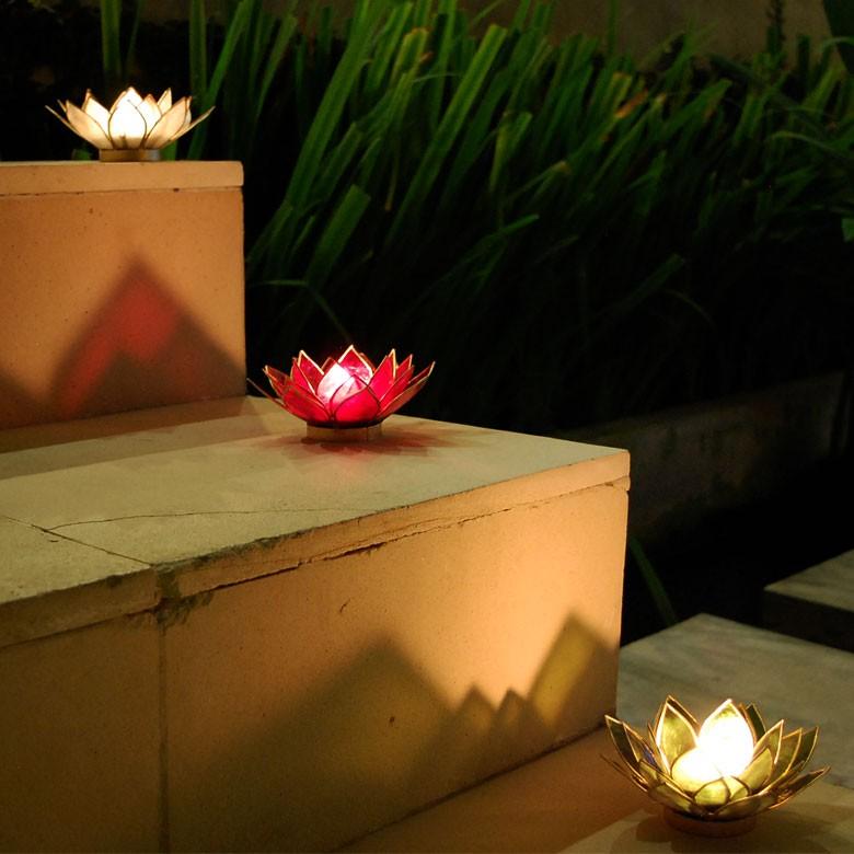 キャンドルホルダー ろうそくたて キャンドルスタンド S シェル 貝殻 蓮の花 アジアン おしゃれ バリ雑貨 ランタン m-114 | ブランド登録なし | 12