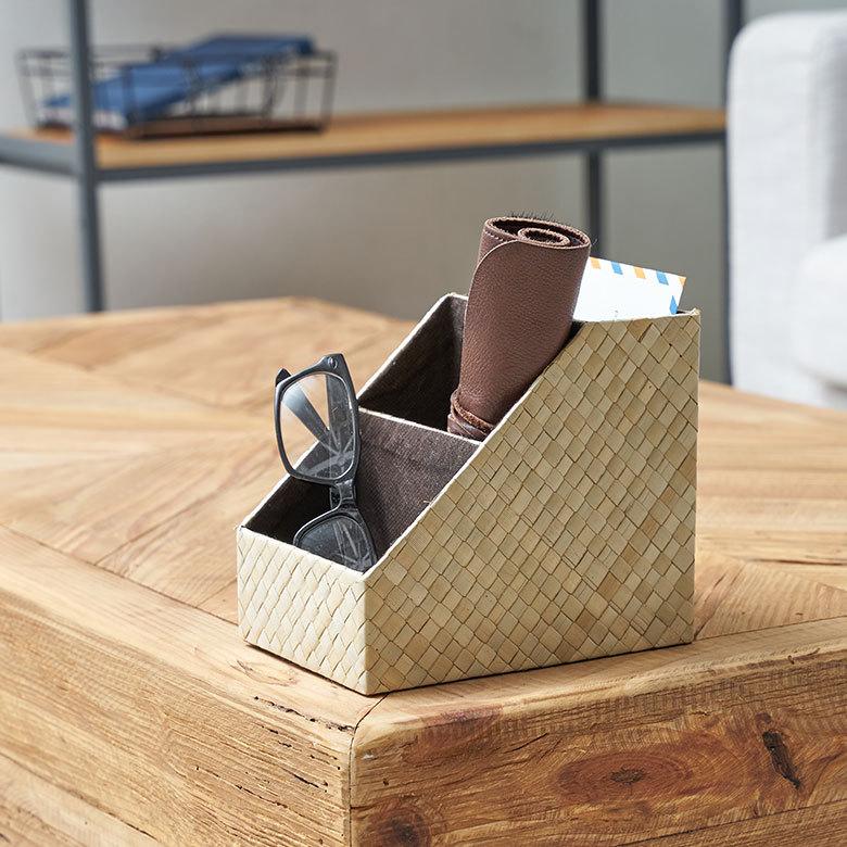 パンダン製 マルチ 収納 スタンド 間仕切り3分割 リモコン スタンド 立て 小物 入れ ラック 整理 ボックス インテリア おしゃれ デスク 机 化粧品 西海岸 m-1172 | ELEMENTS（インテリア） | 10