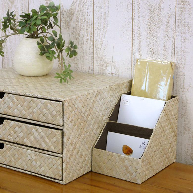 パンダン製 マルチ 収納 スタンド 間仕切り3分割 リモコン スタンド 立て 小物 入れ ラック 整理 ボックス インテリア おしゃれ デスク 机 化粧品 西海岸 m-1172 | ELEMENTS（インテリア） | 11