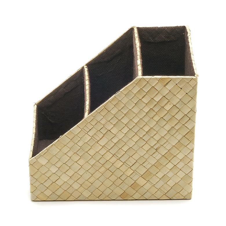 パンダン製 マルチ 収納 スタンド 間仕切り3分割 リモコン スタンド 立て 小物 入れ ラック 整理 ボックス インテリア おしゃれ デスク 机 化粧品 西海岸 m-1172 | ELEMENTS（インテリア） | 04