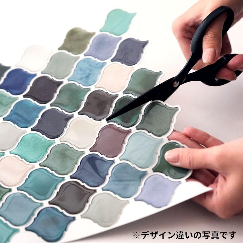 モザイクタイルシール モロッカンタイルS 正方形 12枚入り 水回り 壁面 DIY ウォールステッカー 壁紙 シート m2-66895-12 | ELEMENTS（インテリア） | 14