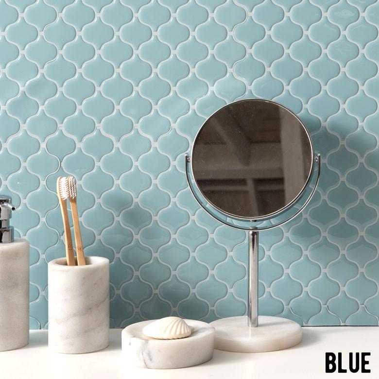 モザイクタイルシール モロッカンタイルS 正方形 12枚入り 水回り 壁面 DIY ウォールステッカー 壁紙 シート m2-66895-12 | ELEMENTS（インテリア） | 08