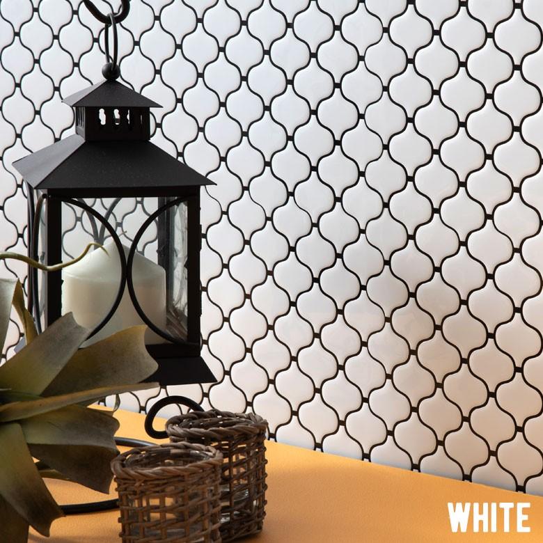 モザイクタイルシール モロッカンタイルS 正方形 12枚入り 水回り 壁面 DIY ウォールステッカー 壁紙 シート m2-66895-12 | ELEMENTS（インテリア） | 10