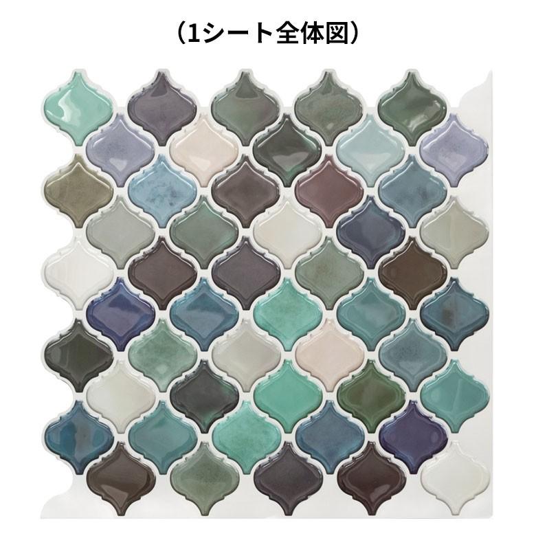 モザイクタイルシール モロッカンS ランダムカラー 正方形 40枚入り 水回り 壁面 DIY ウォールステッカー 壁紙 シート m3-66895-40_3