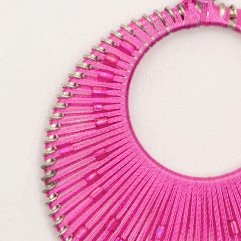 ピアス ピンク ビーズ ラウンド アジアン エスニック おしゃれ 夏 レディース 揺れる ハンドメイド m302 | ブランド登録なし | 12