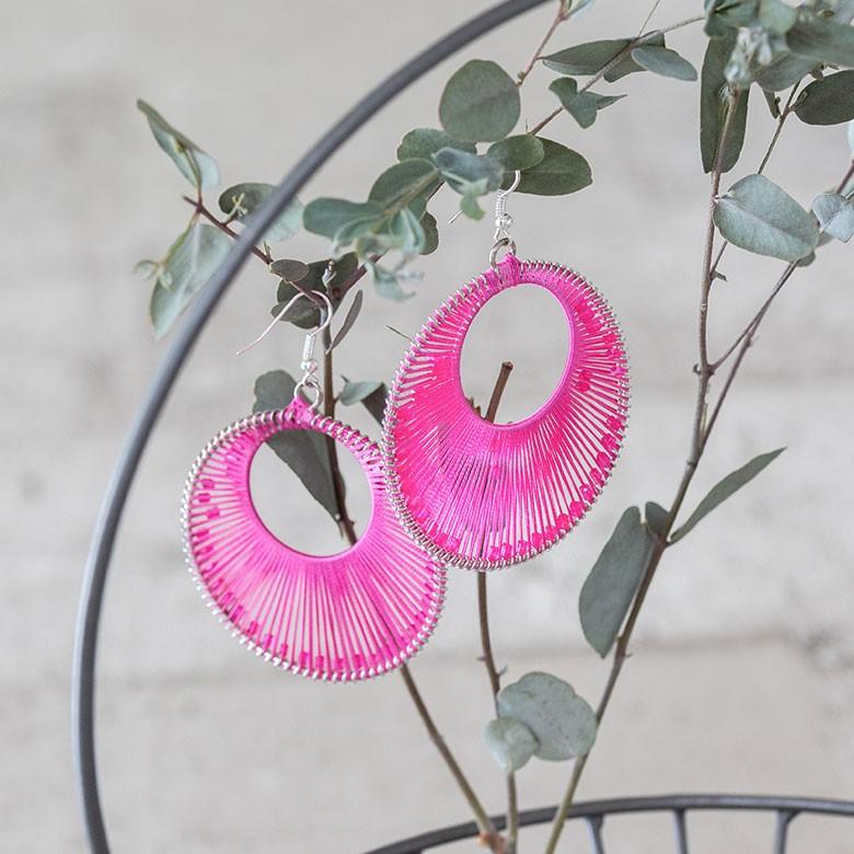 ピアス ピンク ビーズ ラウンド アジアン エスニック おしゃれ 夏 レディース 揺れる ハンドメイド m302 | ブランド登録なし | 13