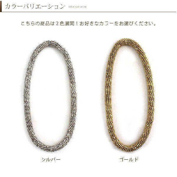 アンティークカラーのビーズで出来たロープ型ネックレス 2色展開 アジア工房 n-1166 | ブランド登録なし | 02