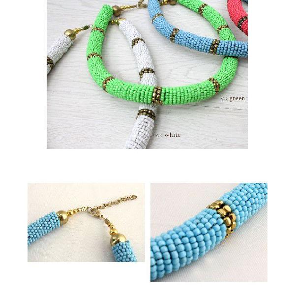 カラフルビーズのボリュームネックレス4色展開 アジア工房 n-11 | ブランド登録なし | 02