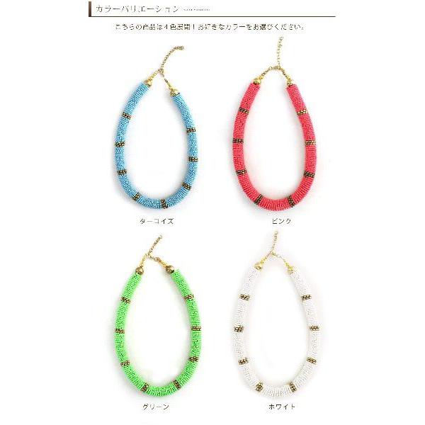 カラフルビーズのボリュームネックレス4色展開 アジア工房 n-11 | ブランド登録なし | 03