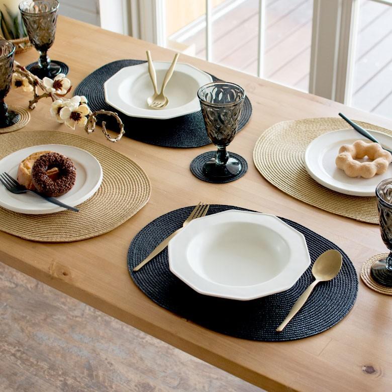 ランチョンマット おしゃれ ランチマット 水洗い モダン エスニック アジア雑貨 オーバル 楕円形 1枚 全5色 キッチン用品 o-602 | ELEMENTS（インテリア） | 02