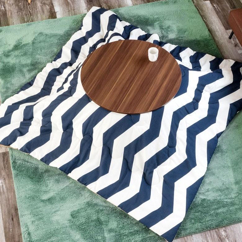 在庫限り こたつ布団 正方形 約190×190cm シェブロン柄裏面フランネルフリース こたつ掛け布団 こたつぶとん ジグザグボーダー old-83050 | ELEMENTS（インテリア） | 12