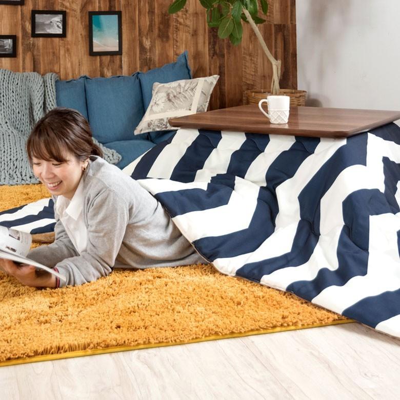 在庫限り こたつ布団 正方形 約190×190cm シェブロン柄裏面フランネルフリース こたつ掛け布団 こたつぶとん ジグザグボーダー old-83050 | ELEMENTS（インテリア） | 13