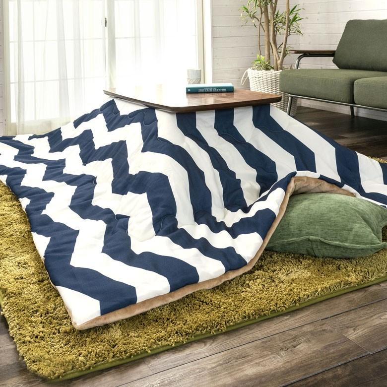 在庫限り こたつ布団 正方形 約190×190cm シェブロン柄裏面フランネルフリース こたつ掛け布団 こたつぶとん ジグザグボーダー old-83050 | ELEMENTS（インテリア） | 14