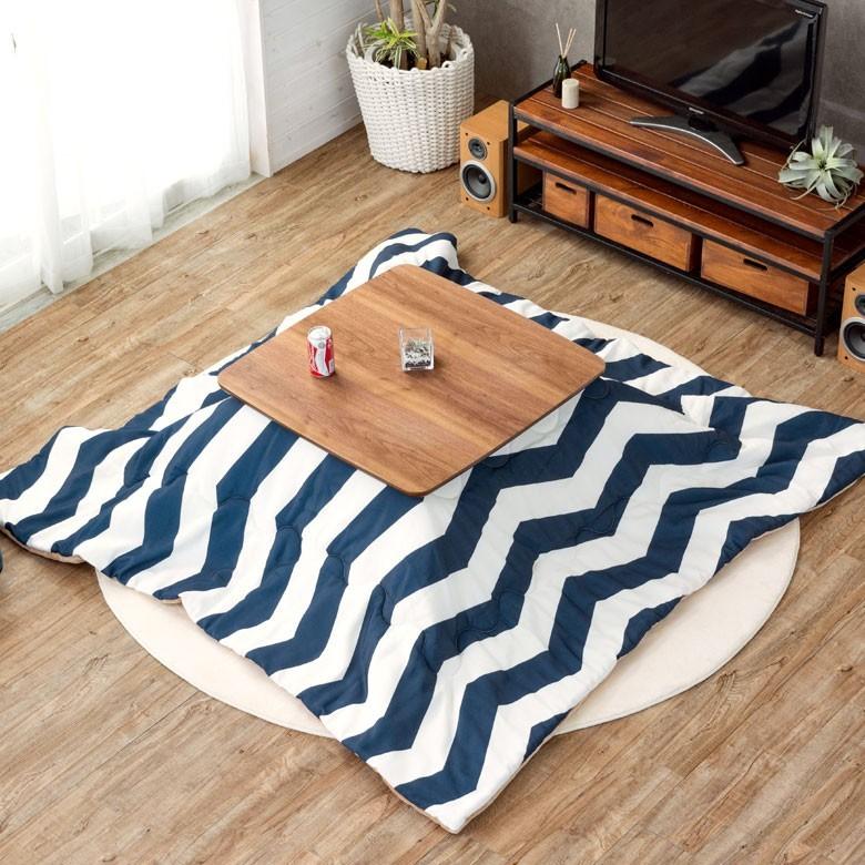 在庫限り こたつ布団 正方形 約190×190cm シェブロン柄裏面フランネルフリース こたつ掛け布団 こたつぶとん ジグザグボーダー old-83050 | ELEMENTS（インテリア） | 15