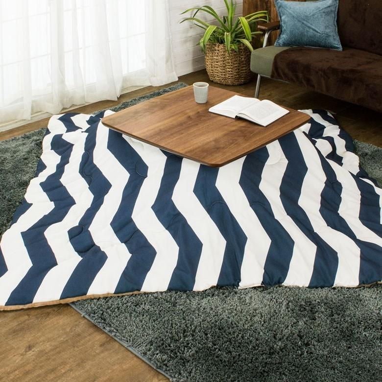 在庫限り こたつ布団 正方形 約190×190cm シェブロン柄裏面フランネルフリース こたつ掛け布団 こたつぶとん ジグザグボーダー old-83050 | ELEMENTS（インテリア） | 17