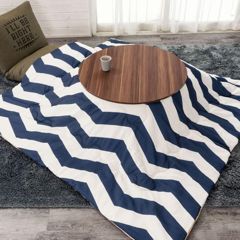 在庫限り こたつ布団 正方形 約190×190cm シェブロン柄裏面フランネルフリース こたつ掛け布団 こたつぶとん ジグザグボーダー old-83050 | ELEMENTS（インテリア） | 09