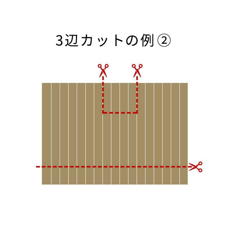 ウッドカーペット コルクカーペット用 オーダーカット料金 ３辺カット 3畳 4.5畳 6畳 8畳 床材 フローリング DIY 簡単 敷くだけ リフォーム order-cut03｜elements｜07