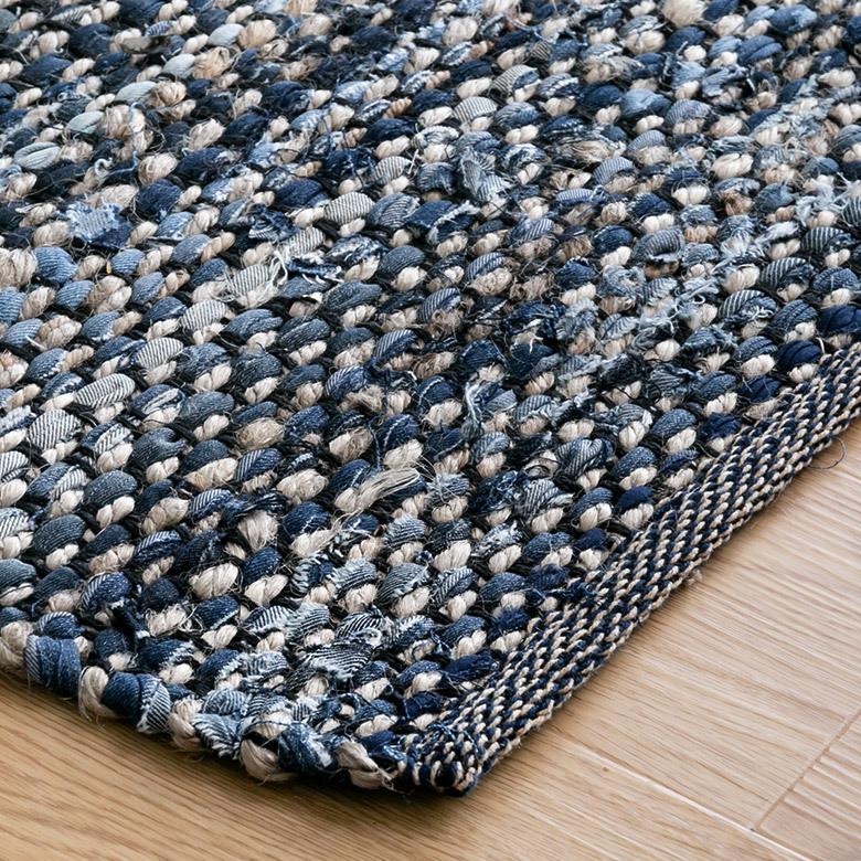 ラグ マット ラグマット インド デニム 訳あり Raha ラーハ  絨毯 じゅうたん センターラグ 長方形  リビング 寝室 模様替え おしゃれ かっこいい out-34490 | ELEMENTS（インテリア） | 08