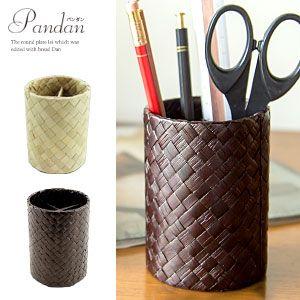 パンダンで出来たペンスタンド ラウンド型 p-1171 | ブランド登録なし