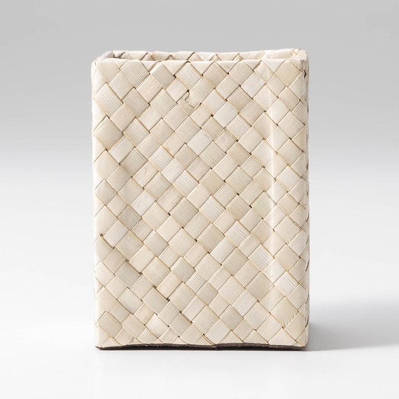 ペン スタンド 立て パンダン 天然 素材 ナチュラル シンプル 約 W 7.5cm D 7.5cm H 10cm 収納 カトラリー 卓上 デスク p-117 | ブランド登録なし | 18