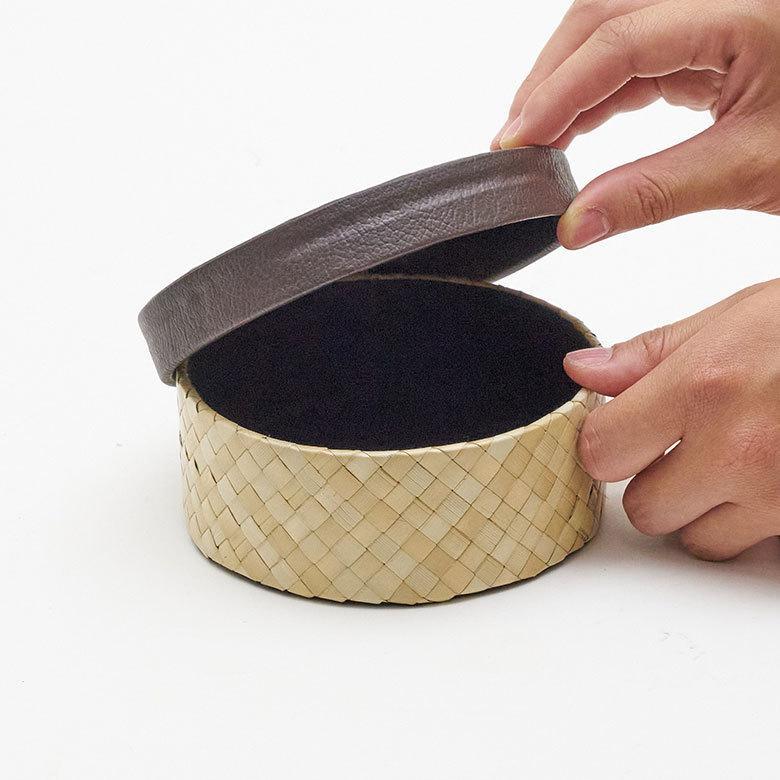 パンダン製 フタ付き ラウンド ボックス Sサイズ 小物 入れ 収納 整理 用品 収納箱 インテリア ボックス おしゃれ 入れ物 ナチュラル バリ 雑貨  pb-11752 | ELEMENTS（インテリア） | 04