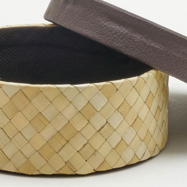 パンダン製 フタ付き ラウンド ボックス Sサイズ 小物 入れ 収納 整理 用品 収納箱 インテリア ボックス おしゃれ 入れ物 ナチュラル バリ 雑貨  pb-11752 | ELEMENTS（インテリア） | 06