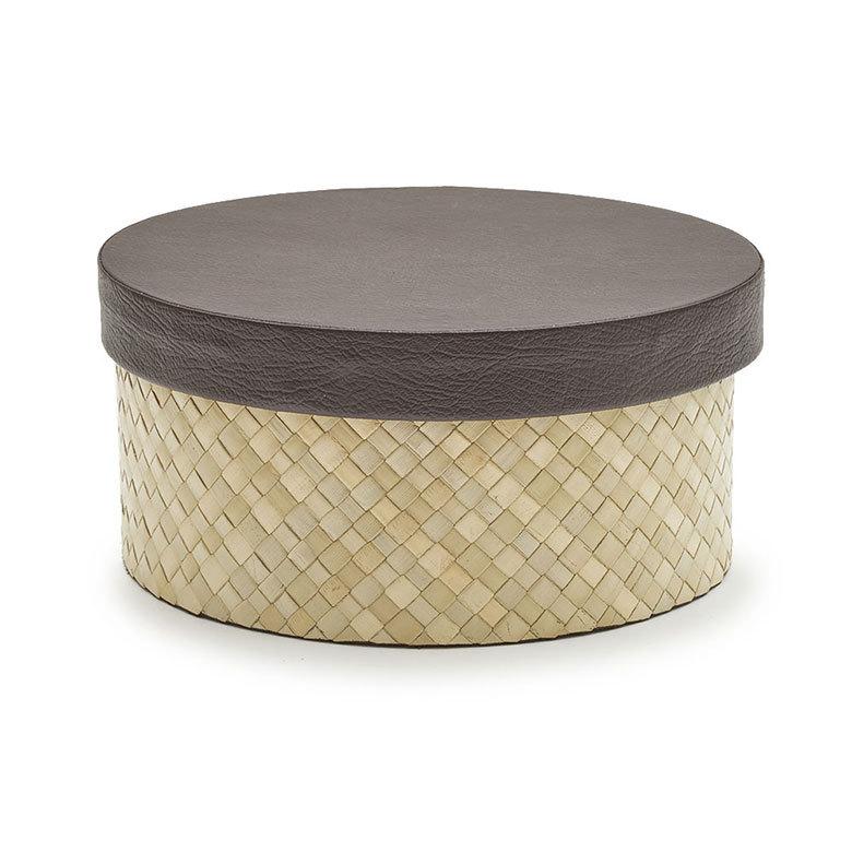 パンダン製 フタ付き ラウンド ボックス Mサイズ 小物 入れ 収納 おもちゃ 整理 用品 収納箱 インテリア ボックス おしゃれ 入れ物 ナチュラル バリ 雑貨 pb-117 | ELEMENTS（インテリア） | 12