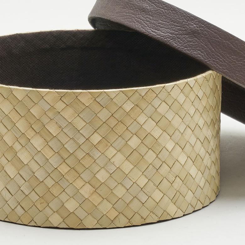 パンダン製 フタ付き ラウンド ボックス Mサイズ 小物 入れ 収納 おもちゃ 整理 用品 収納箱 インテリア ボックス おしゃれ 入れ物 ナチュラル バリ 雑貨 pb-117 | ELEMENTS（インテリア） | 06