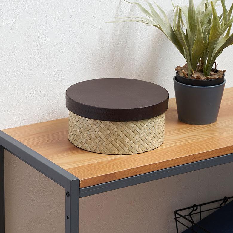 パンダン製 フタ付き ラウンド ボックス Mサイズ 小物 入れ 収納 おもちゃ 整理 用品 収納箱 インテリア ボックス おしゃれ 入れ物 ナチュラル バリ 雑貨 pb-117 | ELEMENTS（インテリア） | 09