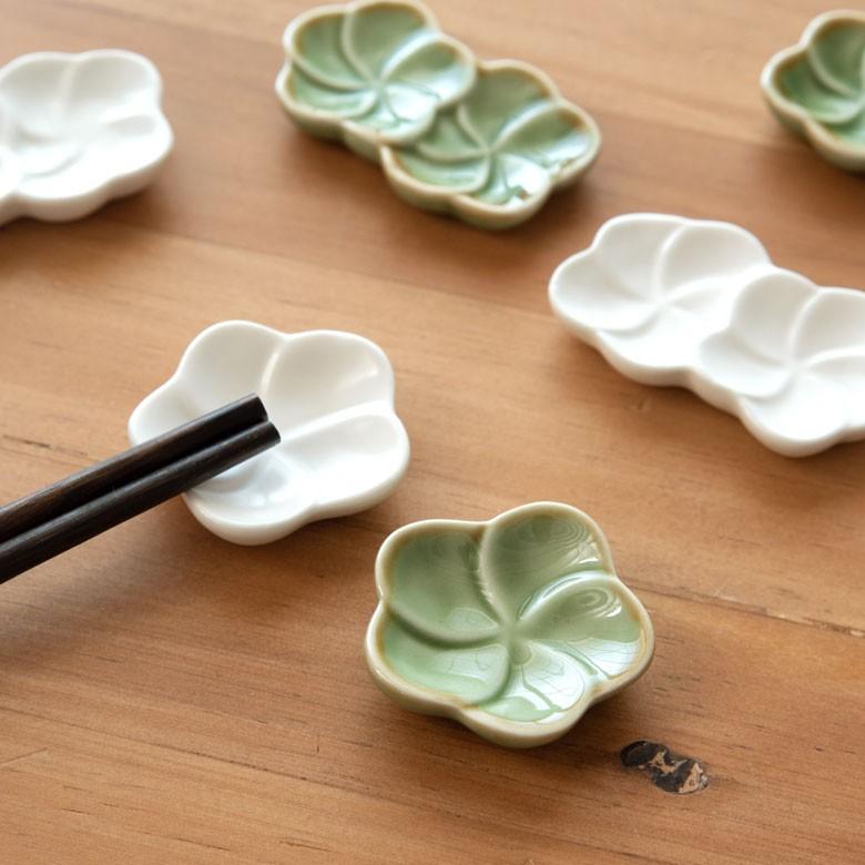 箸置き お箸置き 1連 カトラリーレスト 小皿 かわいい 陶器 プルメリア