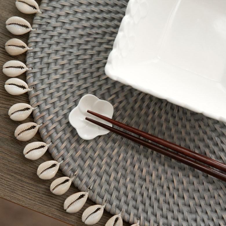 箸置き お箸置き 1連 カトラリーレスト 小皿 かわいい 陶器 プルメリア ギフト おしゃれ アジアン雑貨 pl1-668 | ブランド登録なし | 07