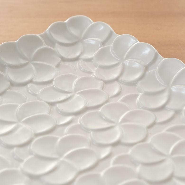 プレート 皿 中皿 角皿 小皿 食器 約17.8cm 正方形 陶器 プルメリア パーティー アジアン雑貨 pl10-668 | ブランド登録なし | 03