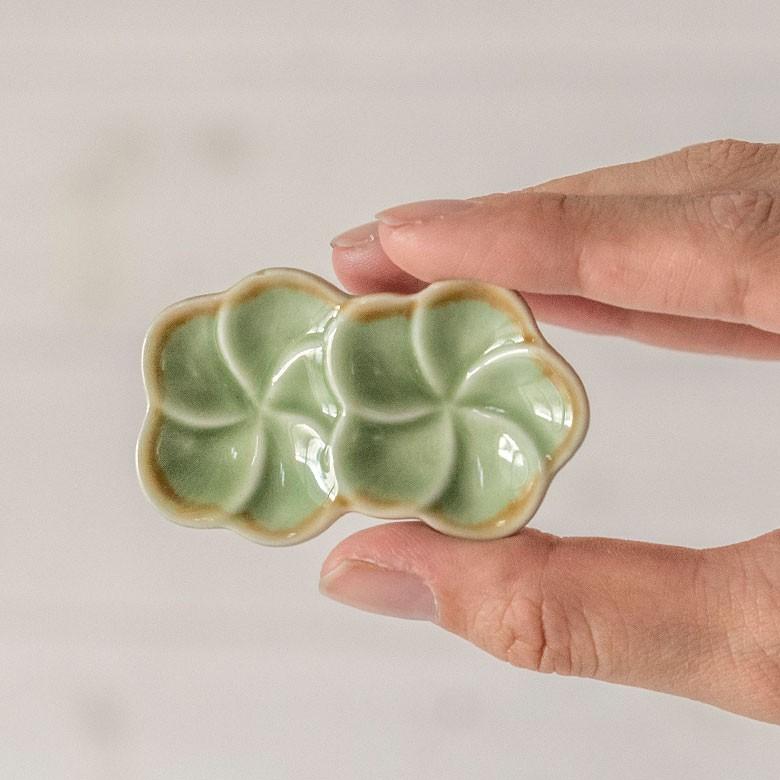 箸置き お箸置き 2連 カトラリーレスト 小皿 かわいい 陶器 プルメリア ギフト おしゃれ アジアン雑貨 pl2-668 | ブランド登録なし | 03