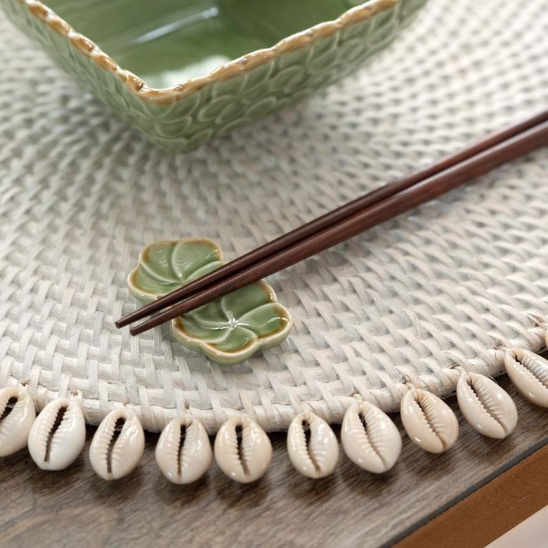 箸置き お箸置き 2連 カトラリーレスト 小皿 かわいい 陶器 プルメリア ギフト おしゃれ アジアン雑貨 pl2-668 | ブランド登録なし | 16