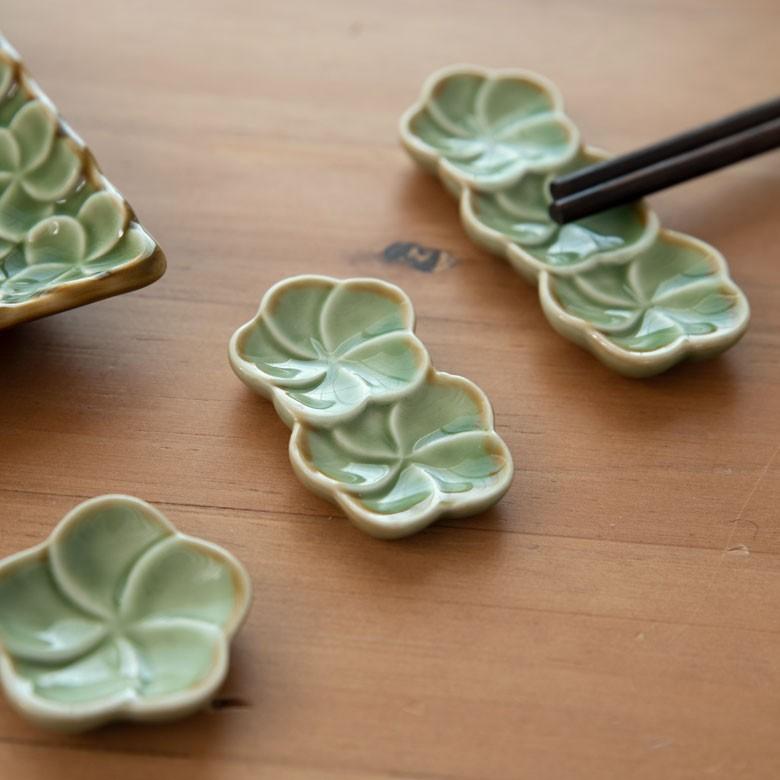 箸置き お箸置き 2連 カトラリーレスト 小皿 かわいい 陶器 プルメリア ギフト おしゃれ アジアン雑貨 pl2-668 | ブランド登録なし | 09