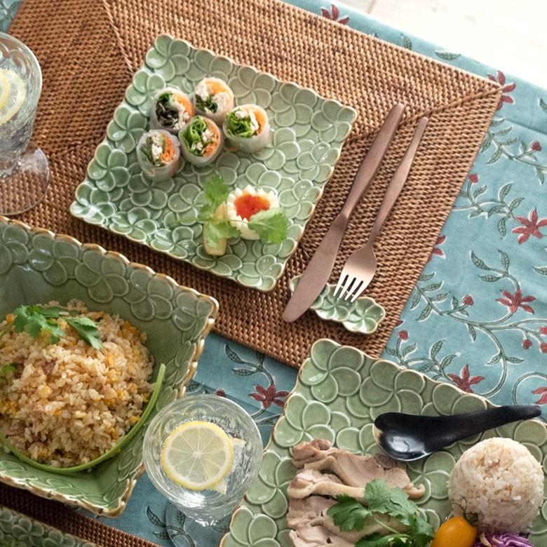 箸置き お箸置き 3連 カトラリーレスト 小皿 かわいい 陶器 プルメリア ギフト おしゃれ アジアン雑貨 pl3-668 | ブランド登録なし | 17