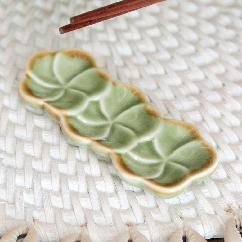 箸置き お箸置き 3連 カトラリーレスト 小皿 かわいい 陶器 プルメリア ギフト おしゃれ アジアン雑貨 pl3-668 | ブランド登録なし | 18