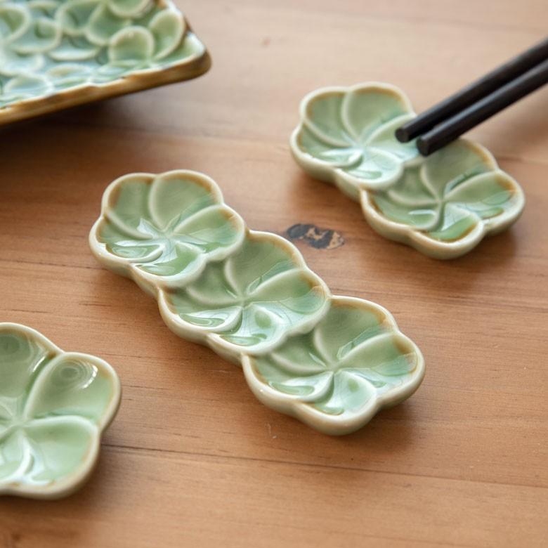 箸置き お箸置き 3連 カトラリーレスト 小皿 かわいい 陶器 プルメリア ギフト おしゃれ アジアン雑貨 pl3-668 | ブランド登録なし | 09