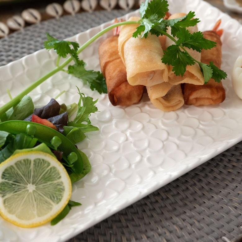 平皿 角皿 陶器 長方形 約28×18cm プレート 食器 和食器 プルメリア シンプル おしゃれ アジア雑貨 pl4-668 | ブランド登録なし | 16