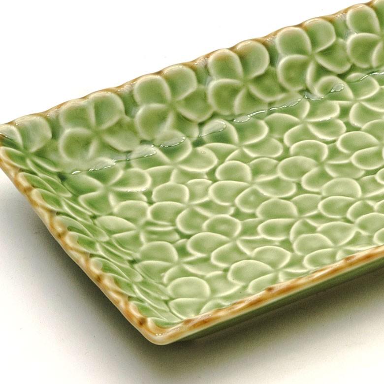 平皿 角皿 陶器 長方形 約25.7×12.1cm プレート 食器 和食器 プルメリア シンプル おしゃれ アジア雑貨 pl5-668 | ブランド登録なし | 03