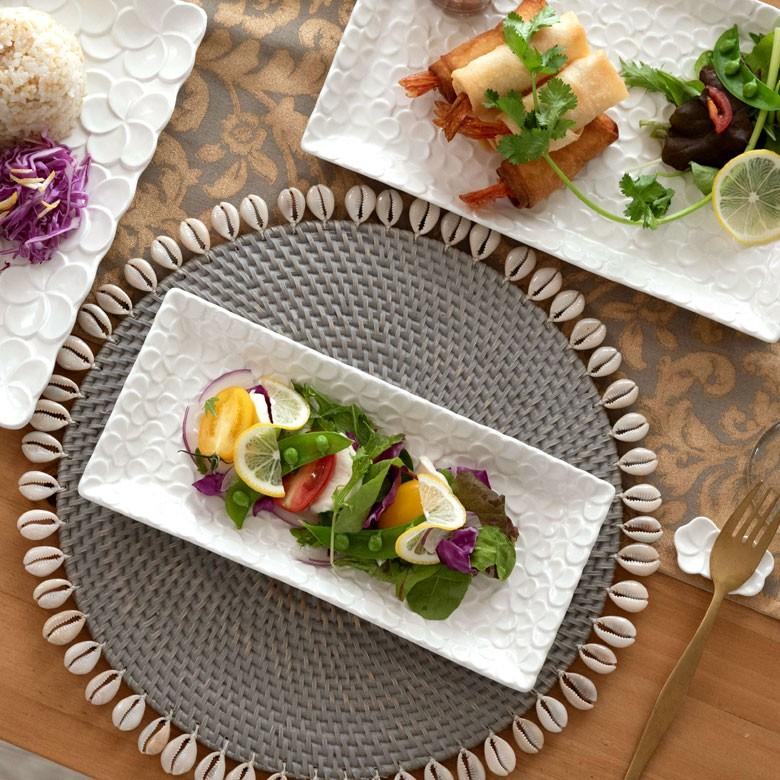 平皿 角皿 陶器 長方形 約25.7×12.1cm プレート 食器 和食器