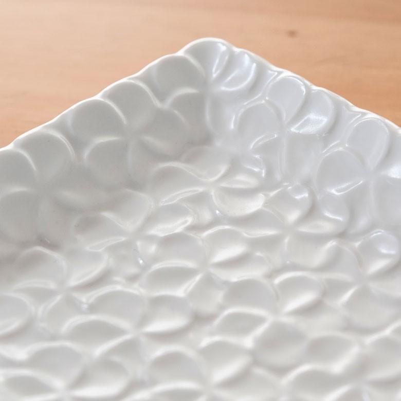 平皿 角皿 陶器 長方形 約25.7×12.1cm プレート 食器 和食器 プルメリア シンプル おしゃれ アジア雑貨 pl5-668 | ブランド登録なし | 06