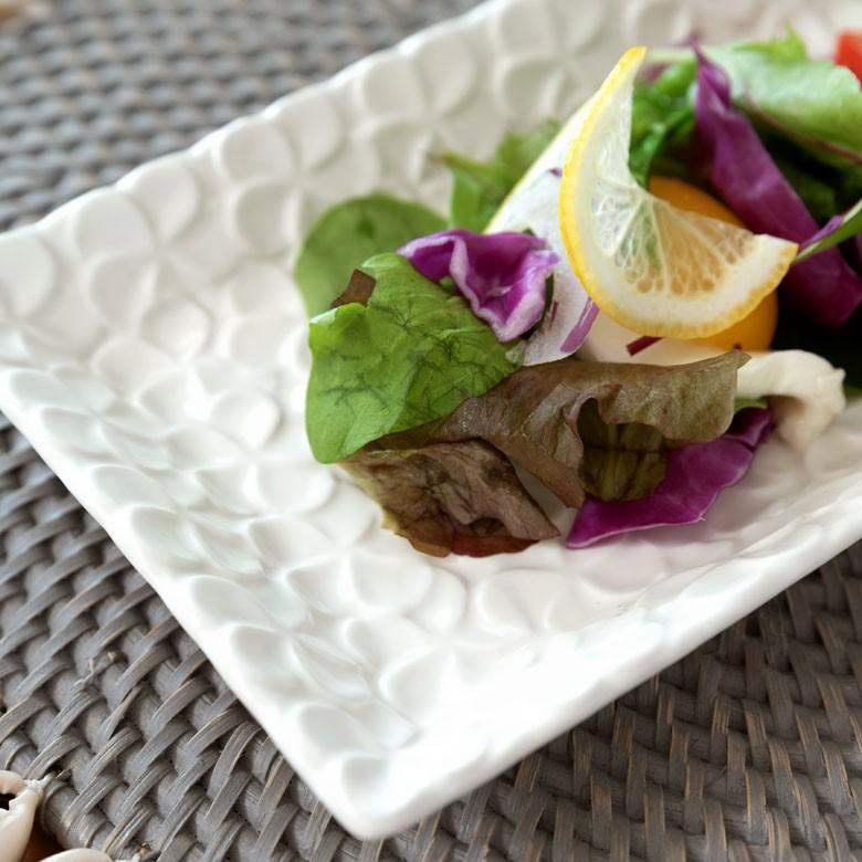 平皿 角皿 陶器 長方形 約25.7×12.1cm プレート 食器 和食器 プルメリア シンプル おしゃれ アジア雑貨 pl5-668 | ブランド登録なし | 07