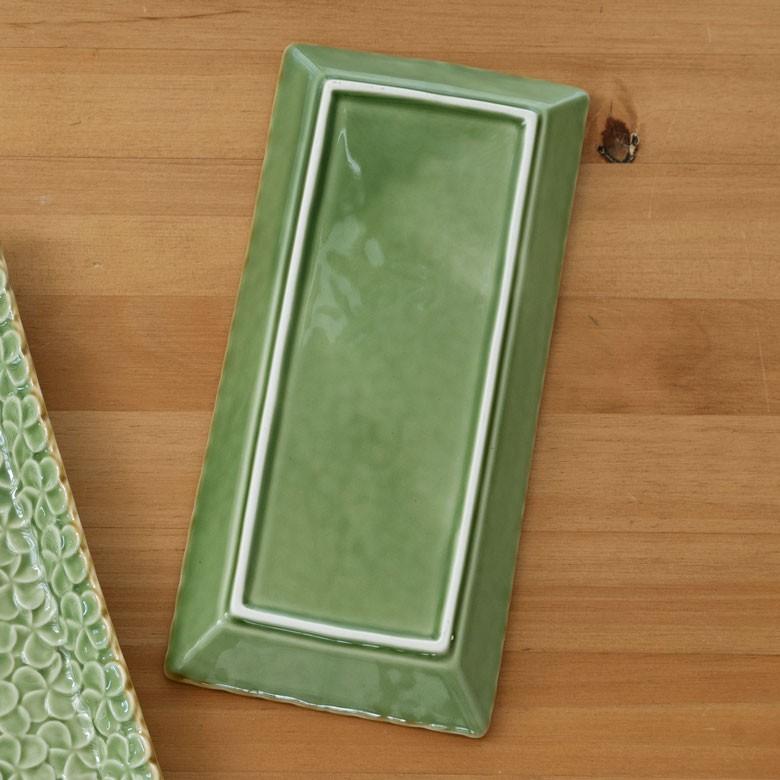 平皿 角皿 陶器 長方形 約25.7×12.1cm プレート 食器 和食器 プルメリア シンプル おしゃれ アジア雑貨 pl5-668 | ブランド登録なし | 09