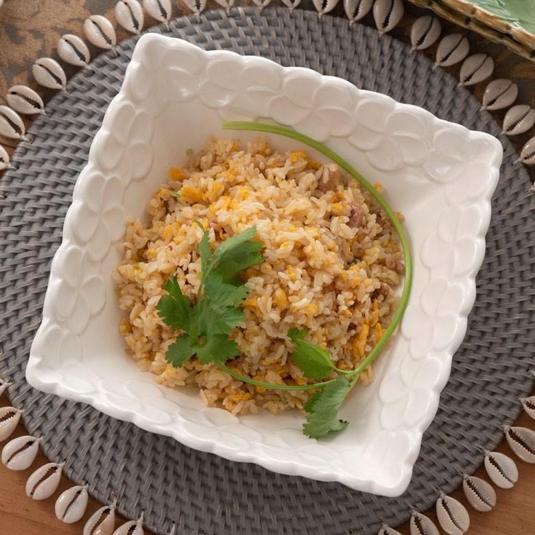 深皿 角皿 陶器 正方形 約21cm角 ボウル 食器 和食器 プルメリア おしゃれ アジア雑貨 pl6-668 | ブランド登録なし | 07