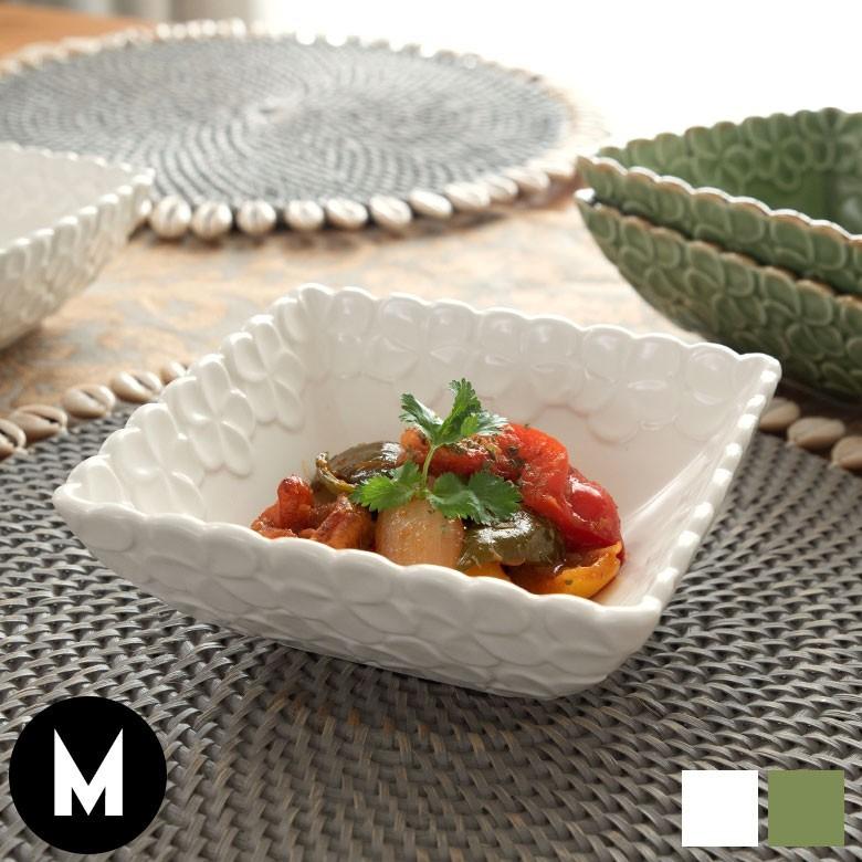 深皿 角皿 陶器 正方形 約14.5cm角 ボウル 食器 和食器